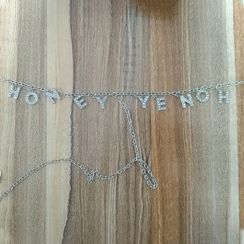 Женская цепочка на талию с надписью стразы 12 созвездий стринги для тела в стиле