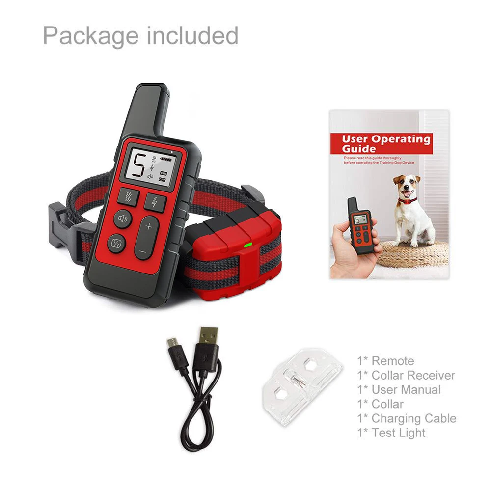 Ошейник для дрессировки собак водонепроницаемый перезаряжаемый ударопрочный