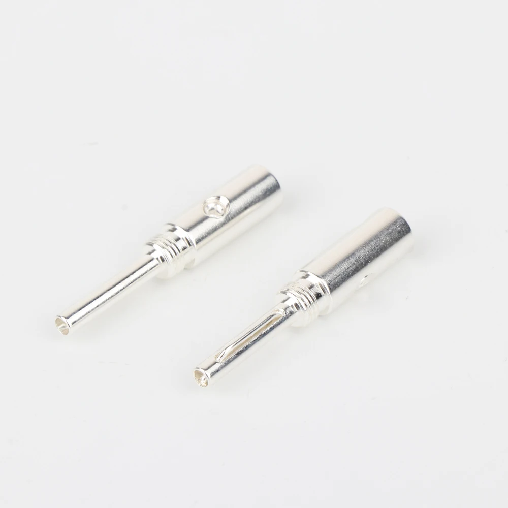 8 шт./лот посеребренный банановый динамик-разъем штекер адаптер аудио |