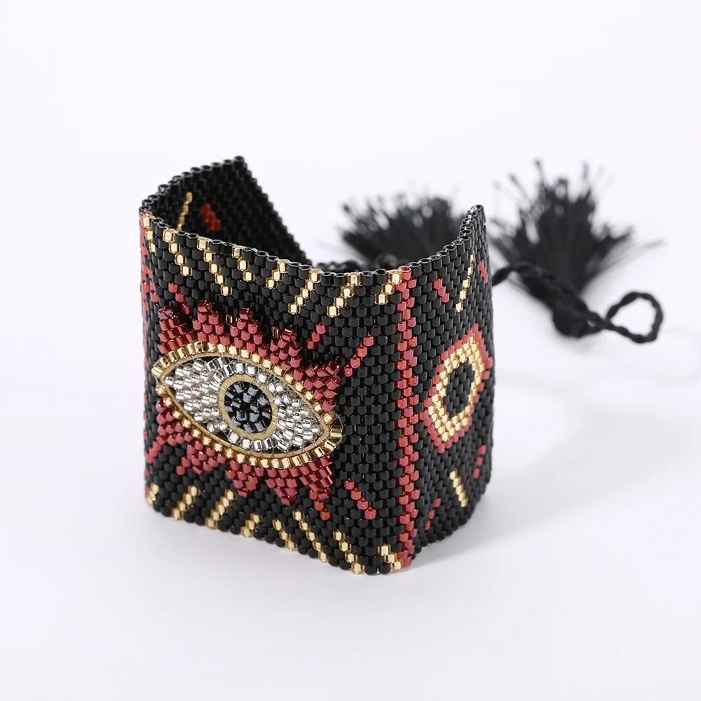 

Rttooas Turkish Lucky Evil Eye Charm Bracelets Women Black MIYUKI Bracelet Pulseras Mujer Moda 2020 Handmade Fashion Jewely
