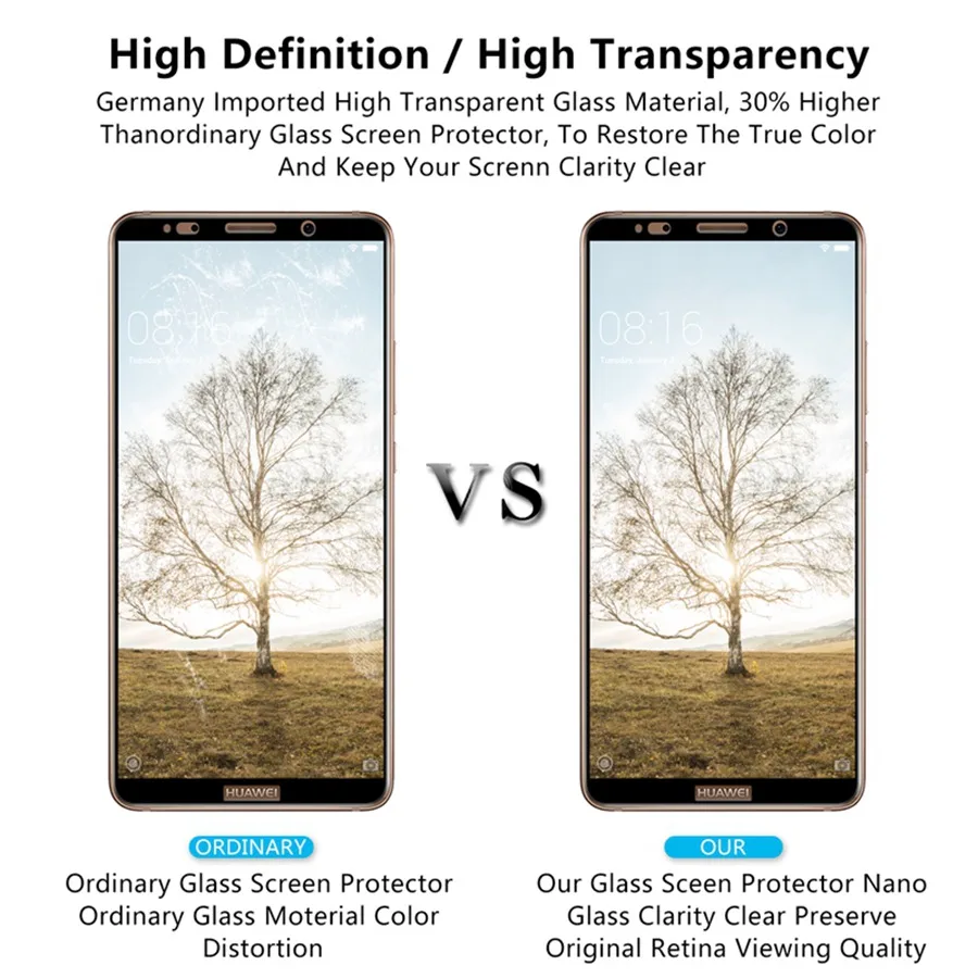 2 упаковки полное покрытие закаленное стекло для Huawei Mate 20x30 20 10 Pro Lite Полное