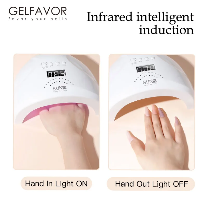 Набор для маникюра с полуперманентным покрытием и УФ-лампой сушки ногтей