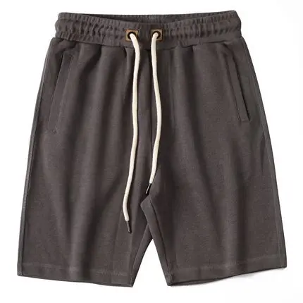 

Chao brand knitted shorts men's cotton worn-out lazy Elastic Waist Sports loose casual Capris men's pants