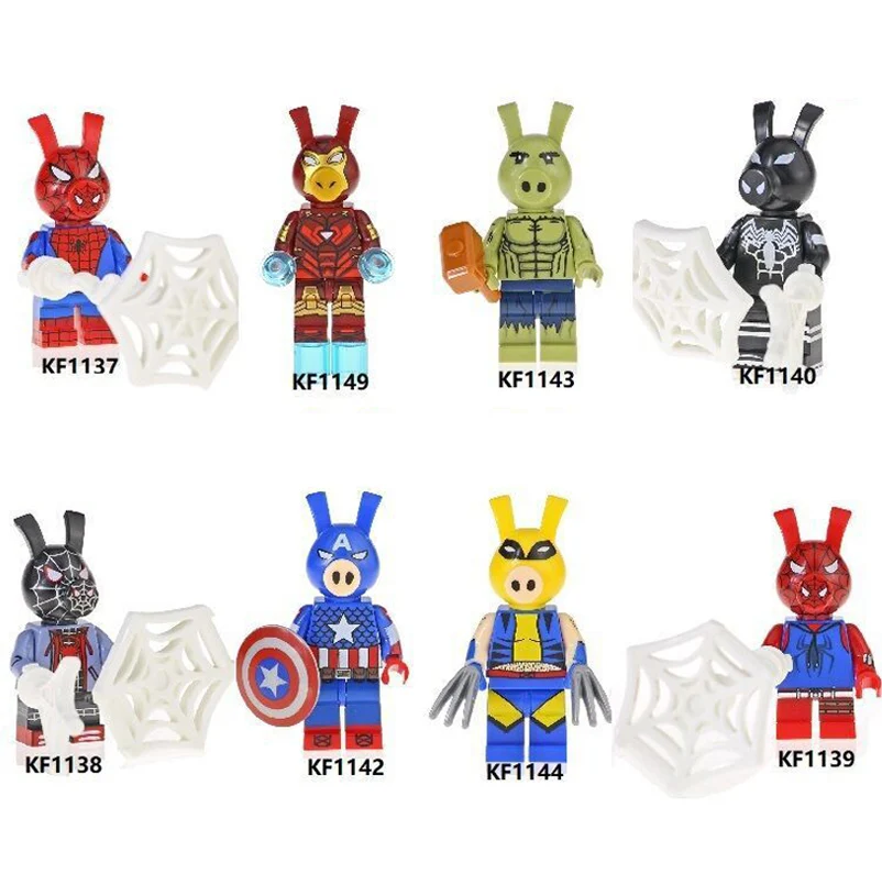 KF6085 совместим с Legoingly супер британская свинья серии костюм Человека-паука