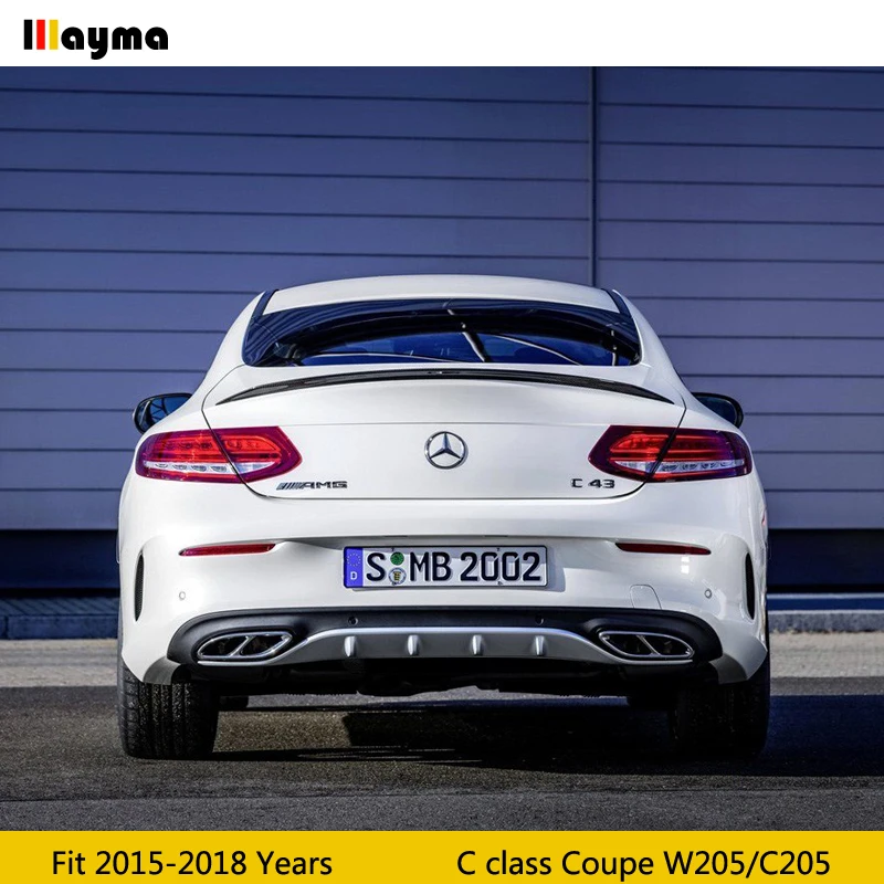 Стильный спойлер C63 для заднего багажника из углеродного волокна Benz C класса C180 C250