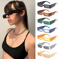 vintage eyewear women men uv 400 sun glasses rectangle sunglasses small frame hip hop glasses