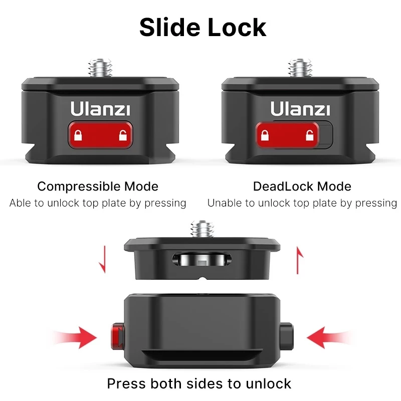 Для Ulanzi Claw Arca Swiss Quick Releae Plate Mount For Gopro 11 10 9 SLR DSLR Camera Gimbal Tripod Slider Switch System - купить по