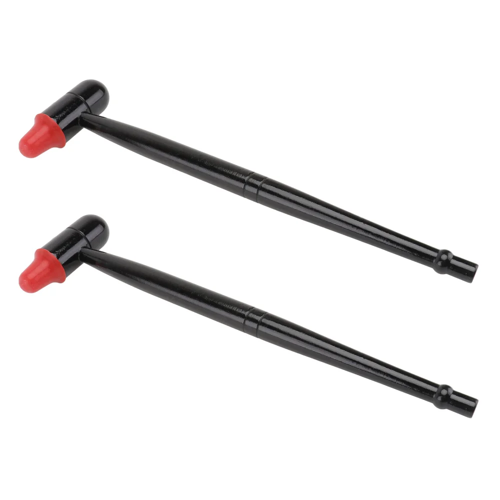 

2Pcs Wooden Acupoint Tapping Hammer Practical Waist Back Massager Black