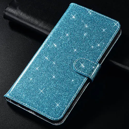 Glitter Style-blue Роскошный кожаный чехол-книжка чехол для Huawei honor 7 9 lite 20 8c 8a 8s 8X 7x 7c 7a pro prime 6c 6a чехол для honor 10 lite 10i чехол для телефона - Цвет: Glitter Style-blue