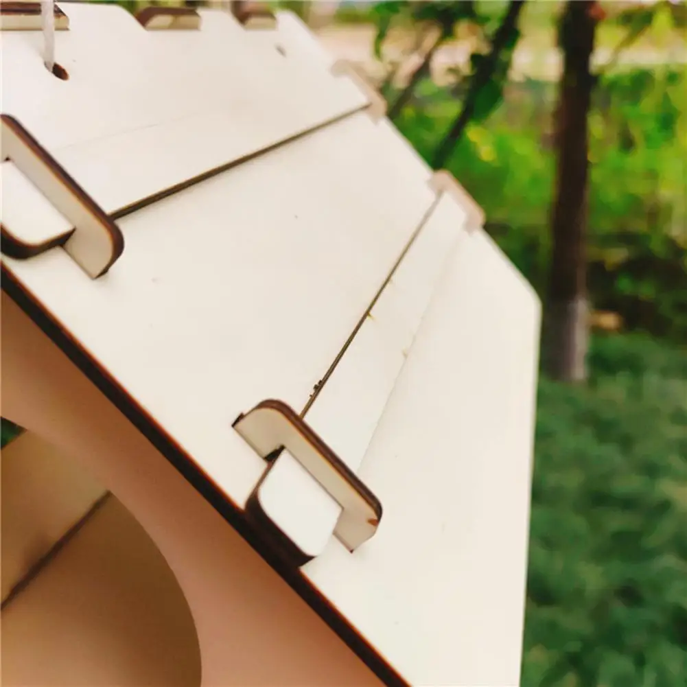 

Hanging Wooden Bird House Feeder Outdoor Bird Cage Pendant Food Dispenser Feeding Supplie For Homer Garden Courtyard Decoration