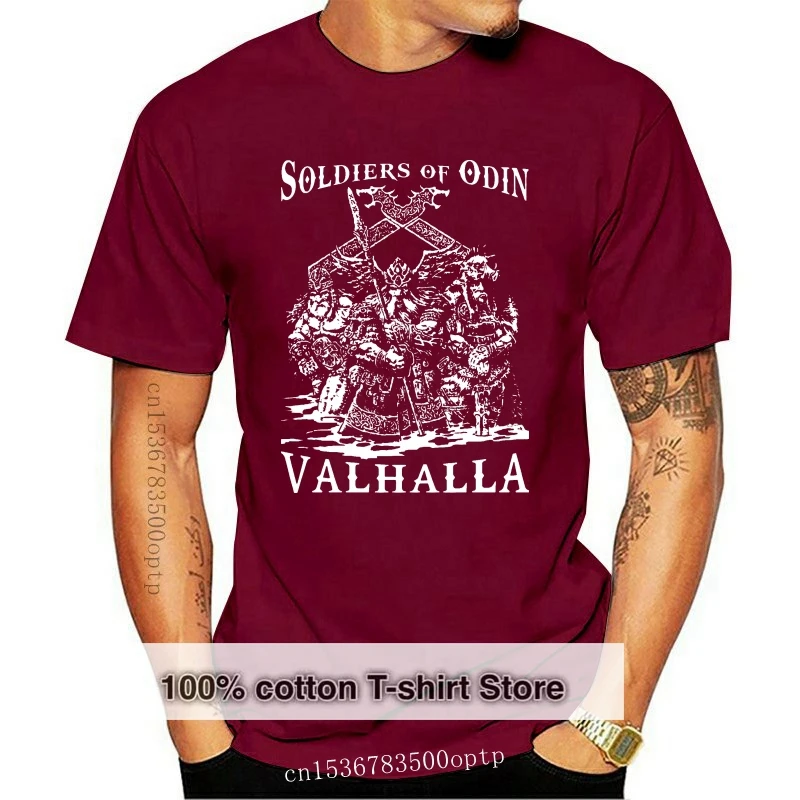

Men Short sleeve tshirt VALHALLA SOLDIERS OF ODIN cool Women t-shirt