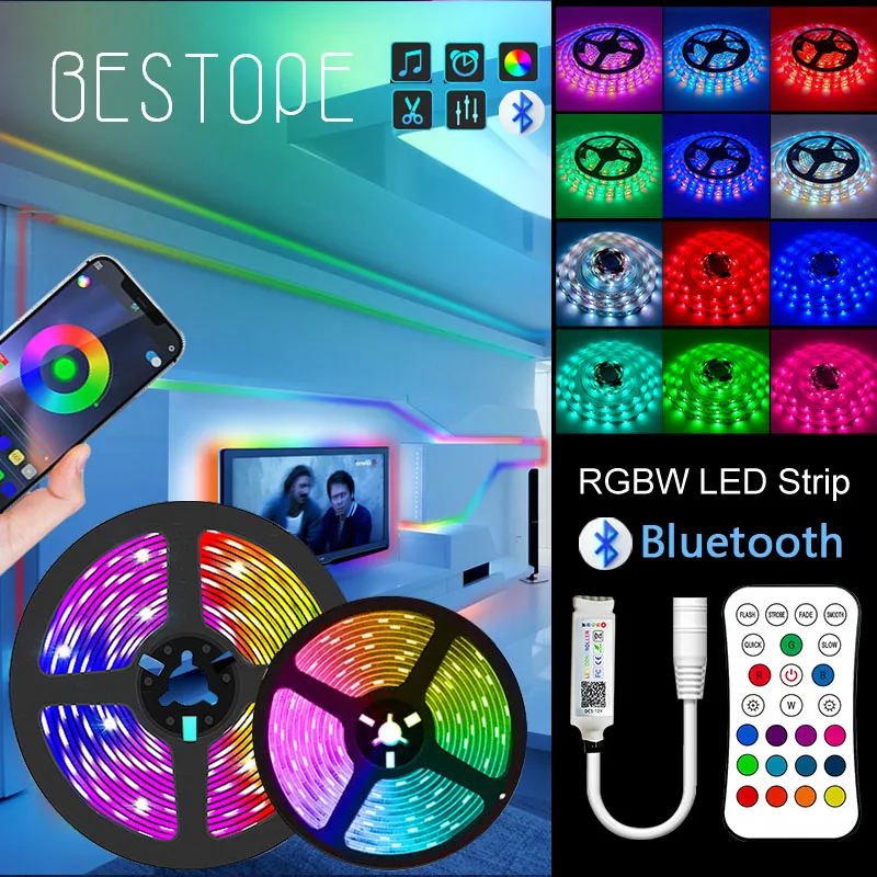 Возможностью погружения на глубину до 30 м 20 Bluetooth RGBWW RGB Светодиодные ленты 15 М 5050