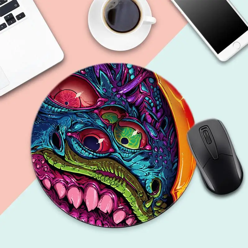 

Hyper Beast Ghost Locking Edge Mouse Pad Game Round Non-slip Cushion