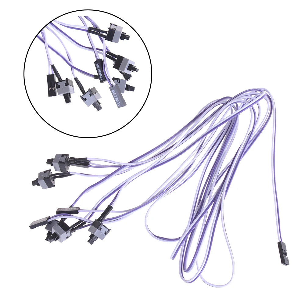 5 шт. кнопочный переключатель компьютерная материнская плата кабель питания