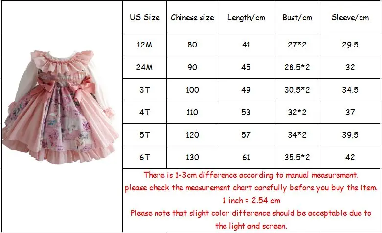 

Autumn Lolita Spanish Princess Ball Gown Dress For Bady Girls Birthday Party Lace Dress with Two Bow4-9Y