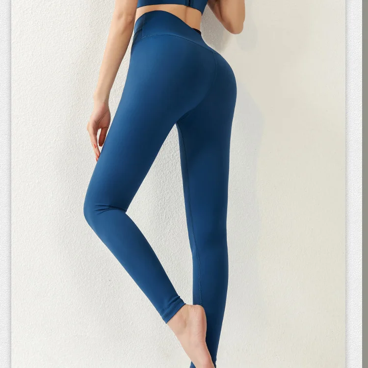 

New Cross-border European and American High-waist Hip-lifting Yoga Pants Women's Fitness High Waist Hip Lifting Tights