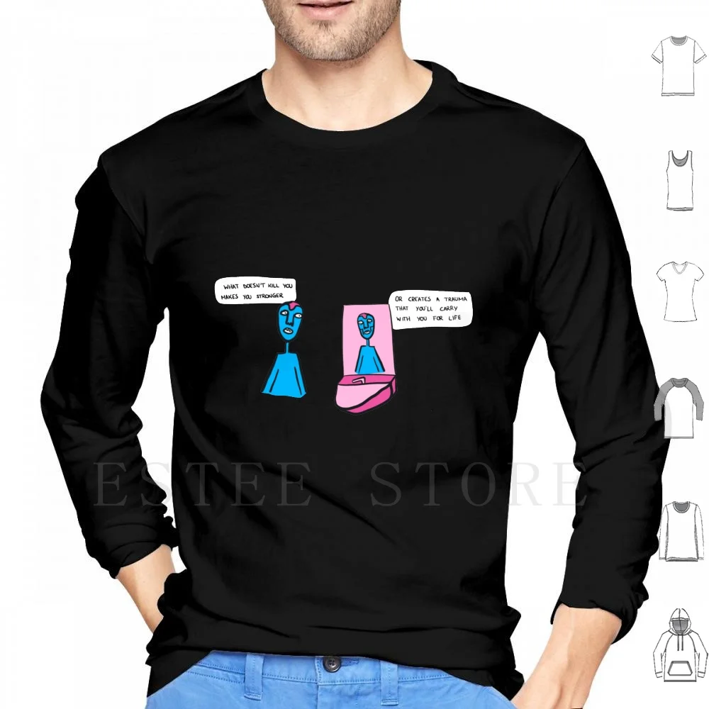 

Худи с длинным рукавом и травмой