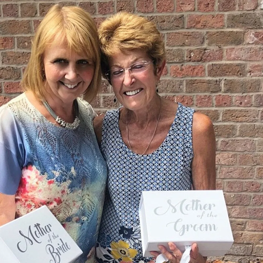 Для матери жениха роскошная коробка для хранения белая свадебные воспоминания