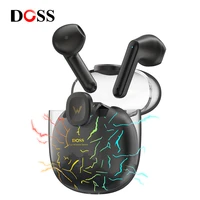 doss gm t82 wireless bluetooth 5 0 headphones touch control gamer earphone 60ms low latency ipx5 sweatproof 24h playtime headset