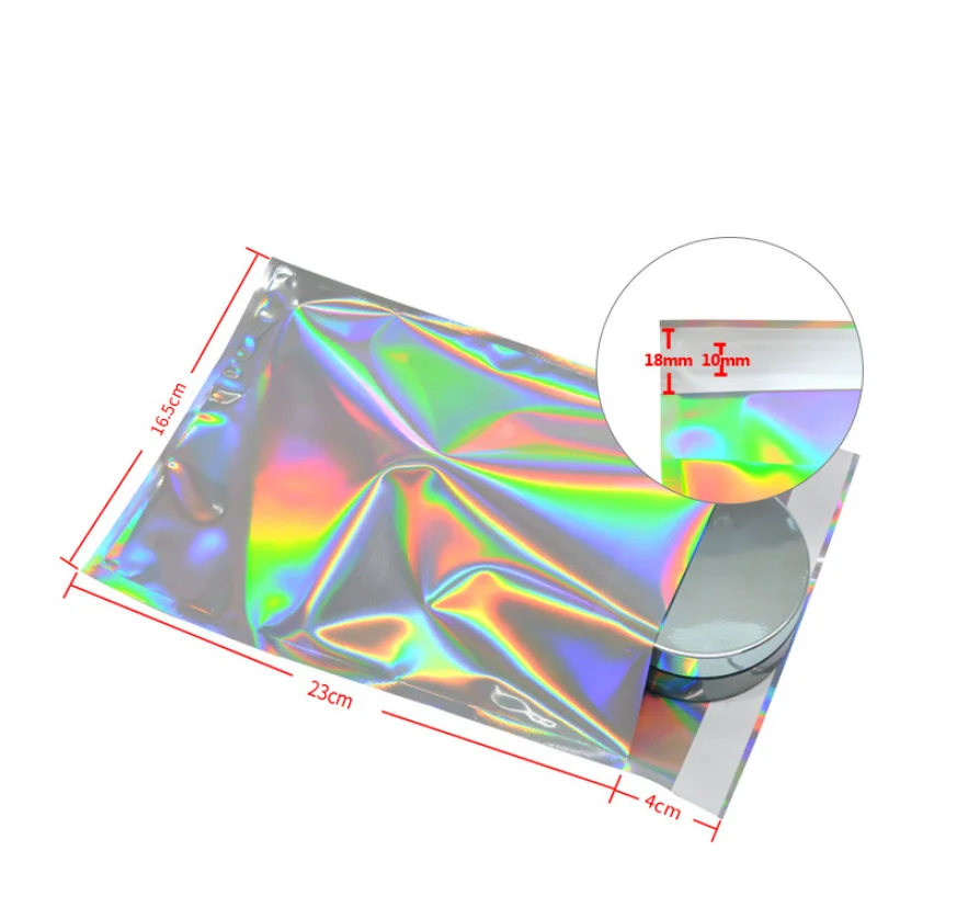 

Laser Holographic Plastic Storage Bags Gift Jewelry Poly Self Sealing Adhesive Courier Envelopes Shipping Mailing Packaging Bag