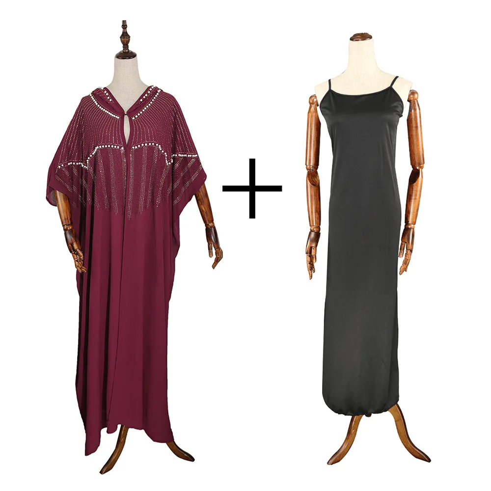 

African Dresses For Women Beading Africa Clothing Muslim Long Dress Fashion African Maxi Dress For Lady