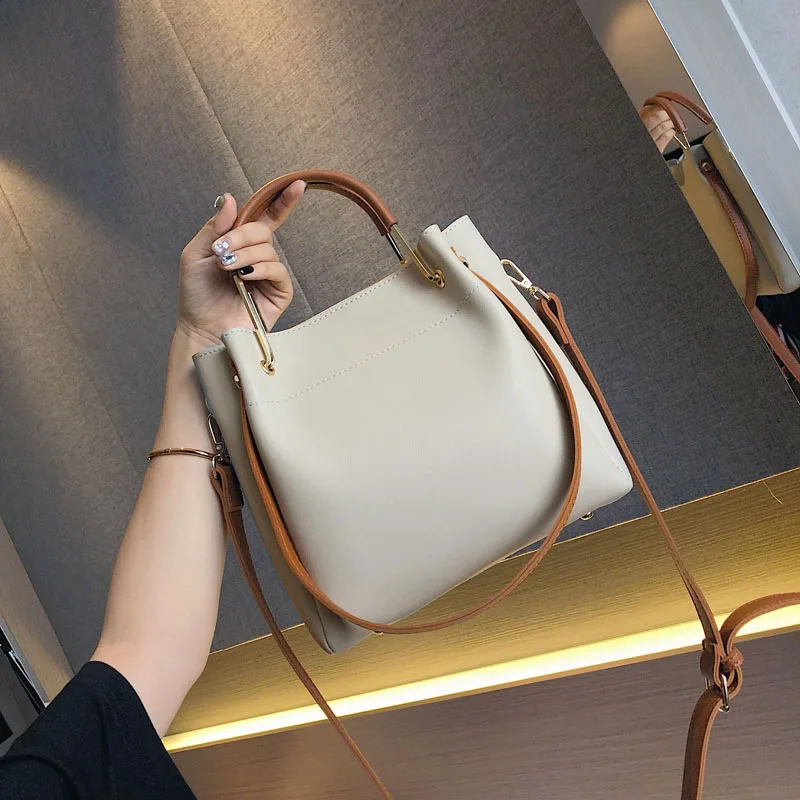 HISUELY женская сумка из искусственной кожи высокого качества ведро на плечо модная