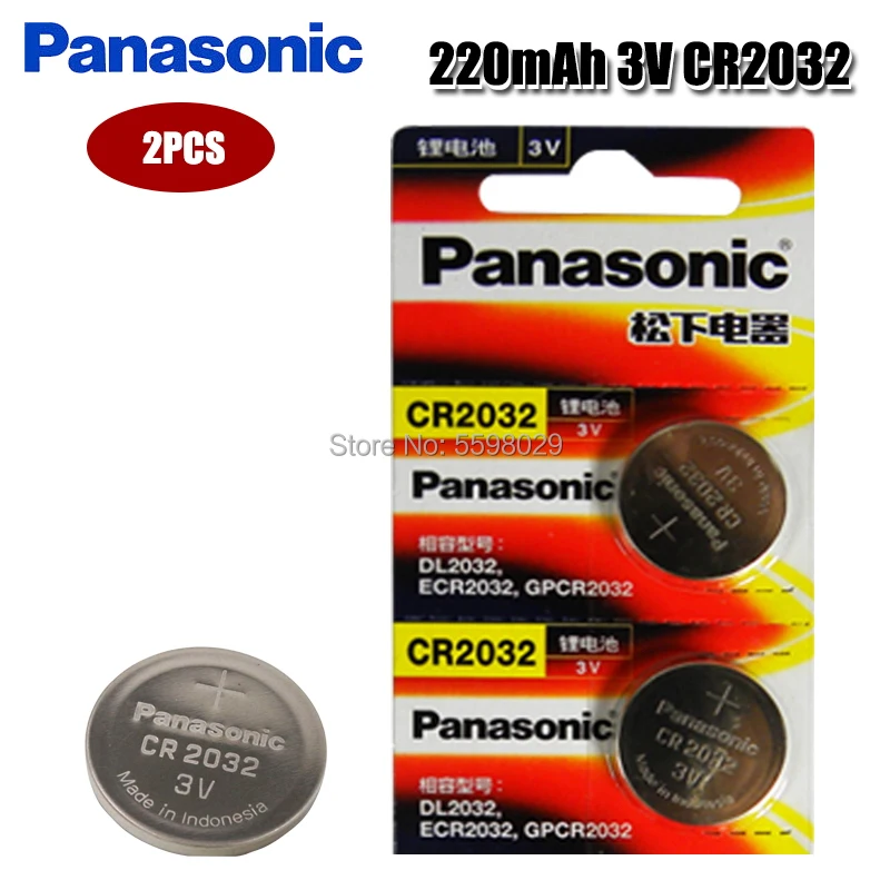 

2 шт. оригинальные батареи PANASONIC CR2032 2032 3 в Высокопроизводительные кнопки