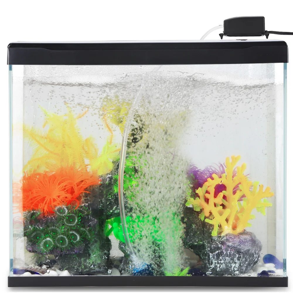 110V-240Fish Tank Oxygen Pump Small MINI Air Aquarium Silent Fish Culture Single Hole Gas Enough Plant | Дом и сад