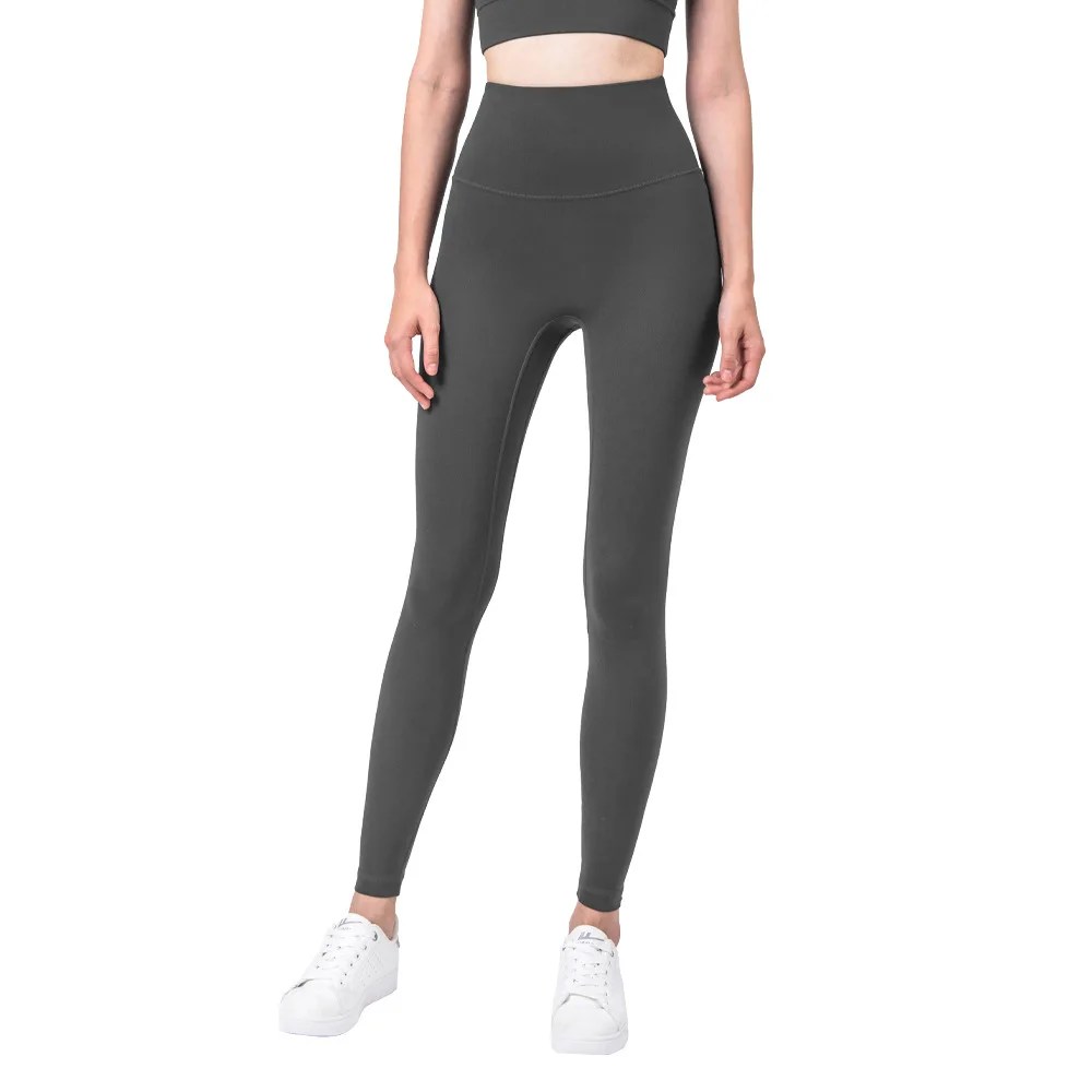 

The new anti-flanging skin-friendly yoga pants women's single-piece high-waist buttocks slimming running peach blossom pants