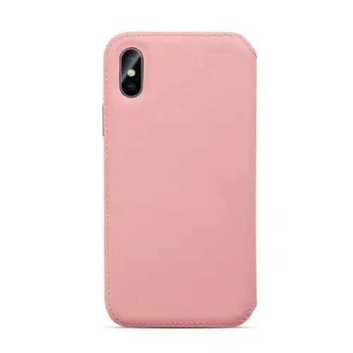 Розовый Чехол-Кошелек для IPhone X XS чехол роскошный чехол-книжка умный спящий кожаный флип-чехол для телефона для IPhone XS MAX XR кошелек для карт задняя крышка - Цвет: Розовый