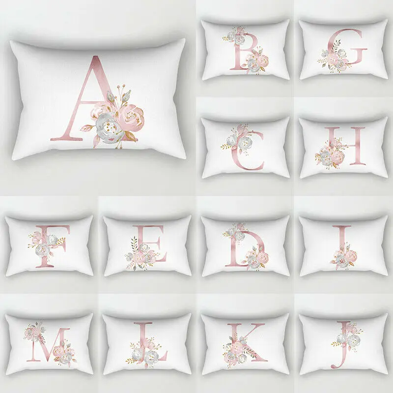 Модный чехол для дивана с буквами Алфавит дом талия наволочка подушки Чехол 30x50