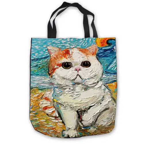 Холст Винсента-Ван-Гога-Звездная ночь (1) сумка сумки повседневная хозяйственная