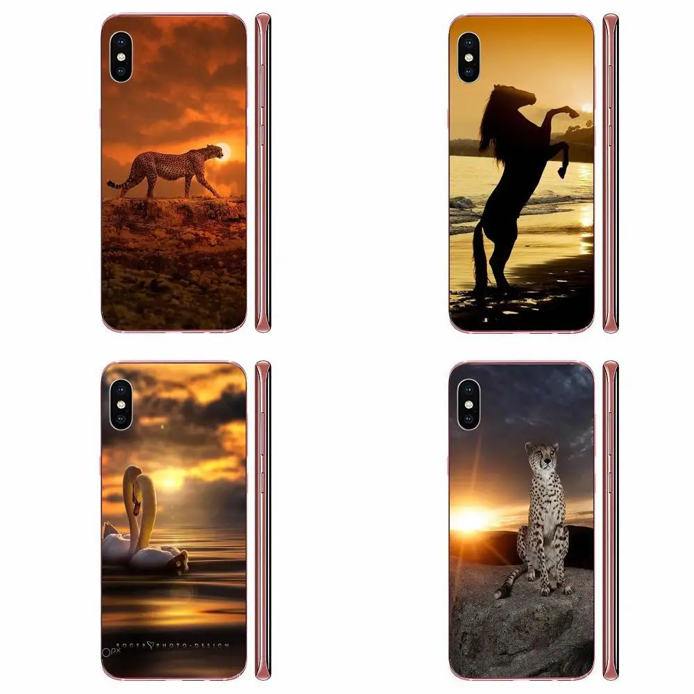 Диких животных и закат для Huawei Честь 5C 5X 6A 6X 7 7A 7X 8 8A 8S 8X 9 10 30 Lite рro Y6 II Y7 Y9 Prime 2019 |