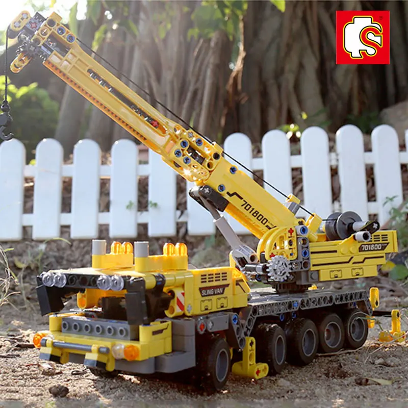 

SEMBO 665pcs 701800 High-Tech Series Mobile Crane MK II Sets Building Blocks Bricks 42009 Educational Technique Toy For Children