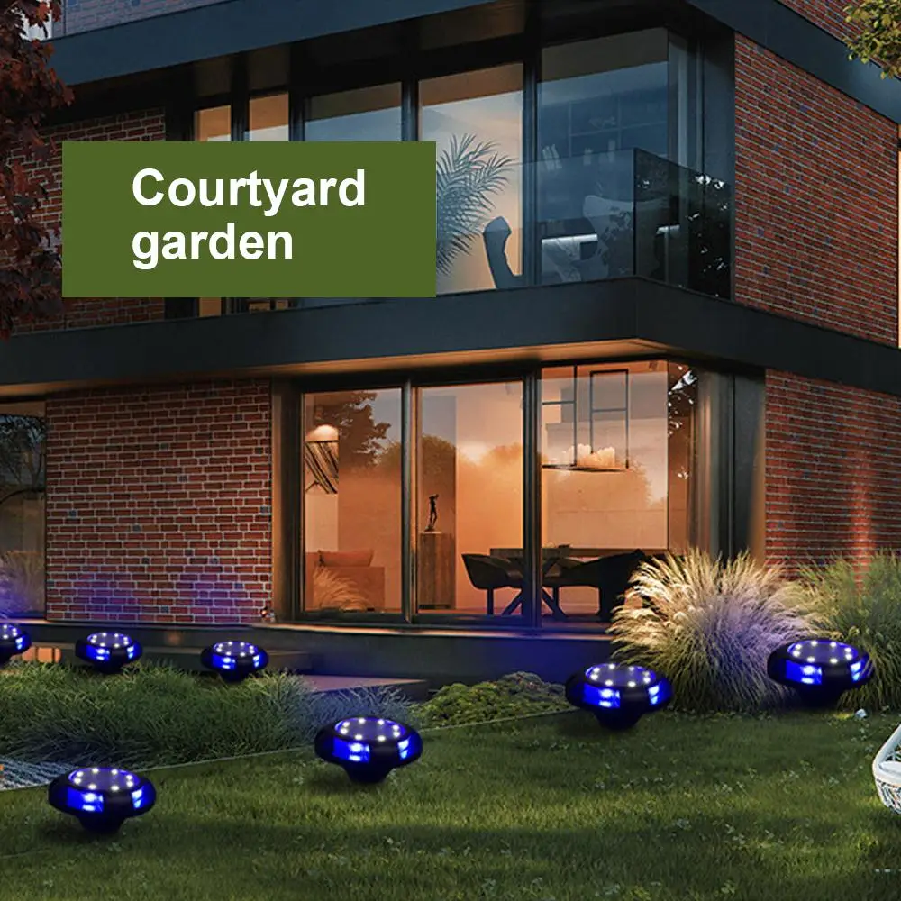 

8LED Ground Lamp Buried Light Disk Lights Security Street Garden Decking Path Way Eco-Friendly Durable