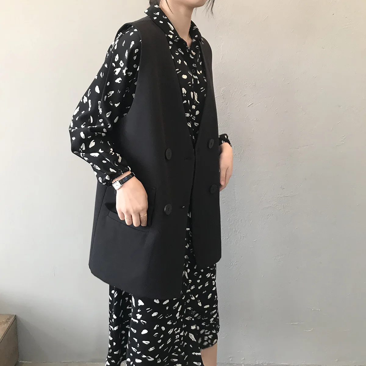 2019 Осень Новый женский жилет пальто с отложным воротником джинсовый топы для