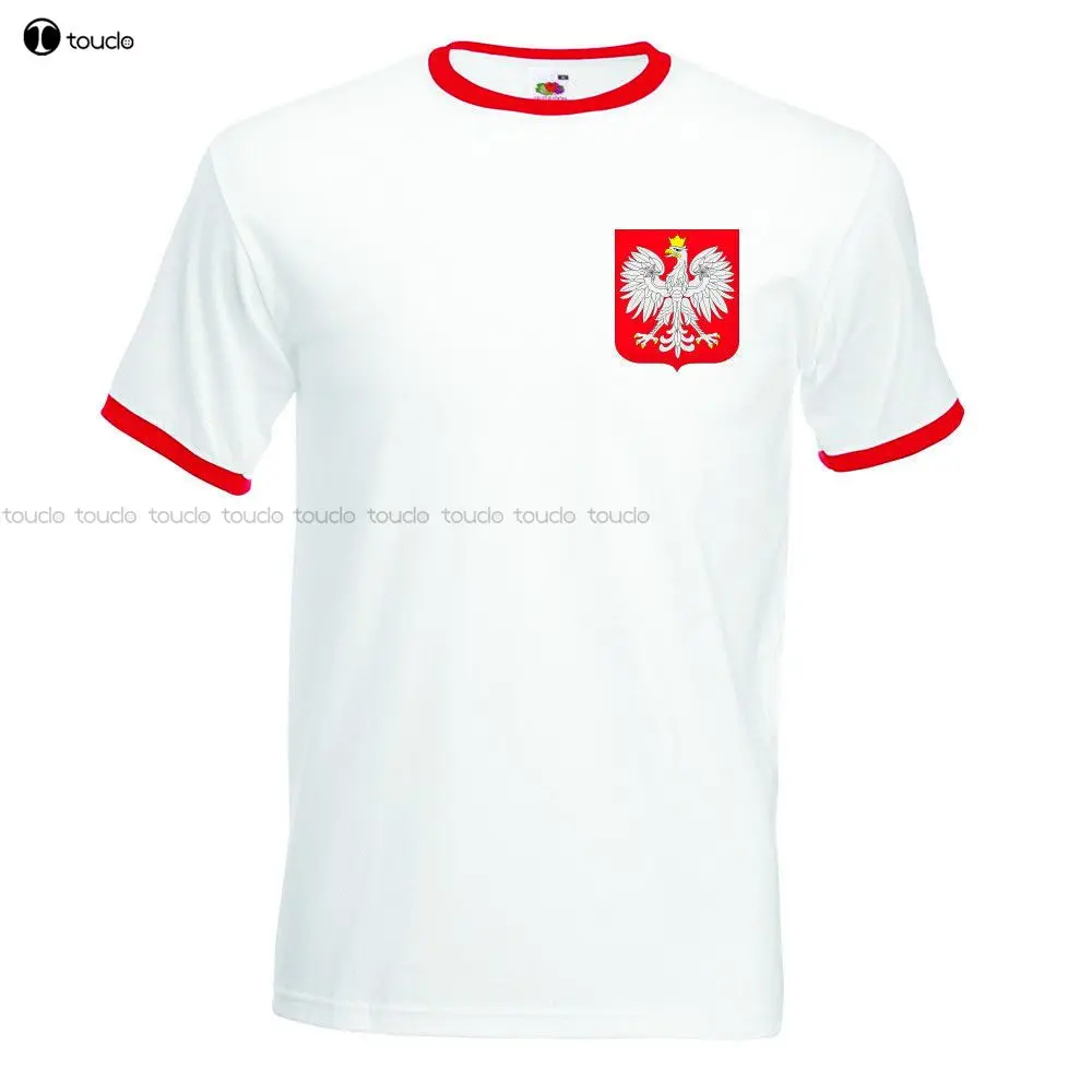 

Men New Short Sleeve Cotton Print Men'S T-Shirt Koszulka Polska Poland Footballer T-Shirt Ringer White Plain T Shirts Xs-5Xl