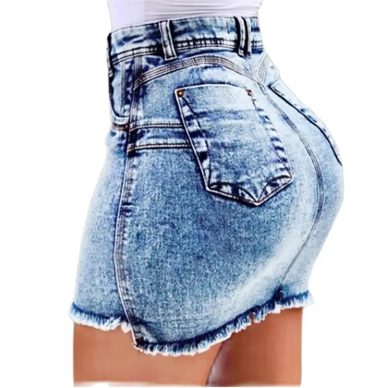Женские летние мини-джинсы сексуальная джинсовая юбка дизайнерская одежда
