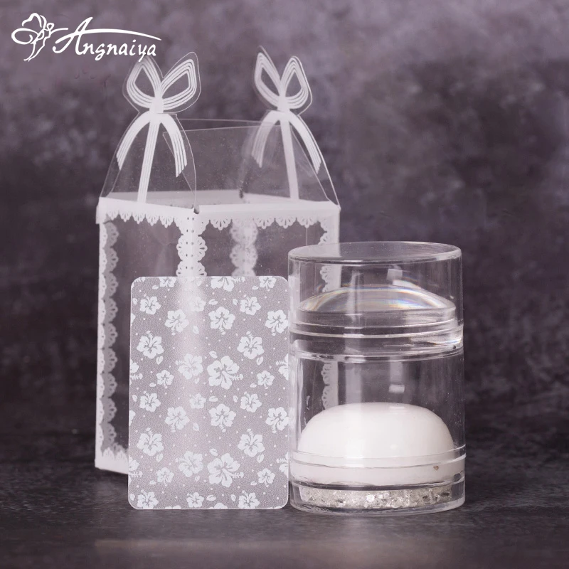 Силиконовый штамповочный уплотнитель для ногтей ANGNYA с двойной головкой и