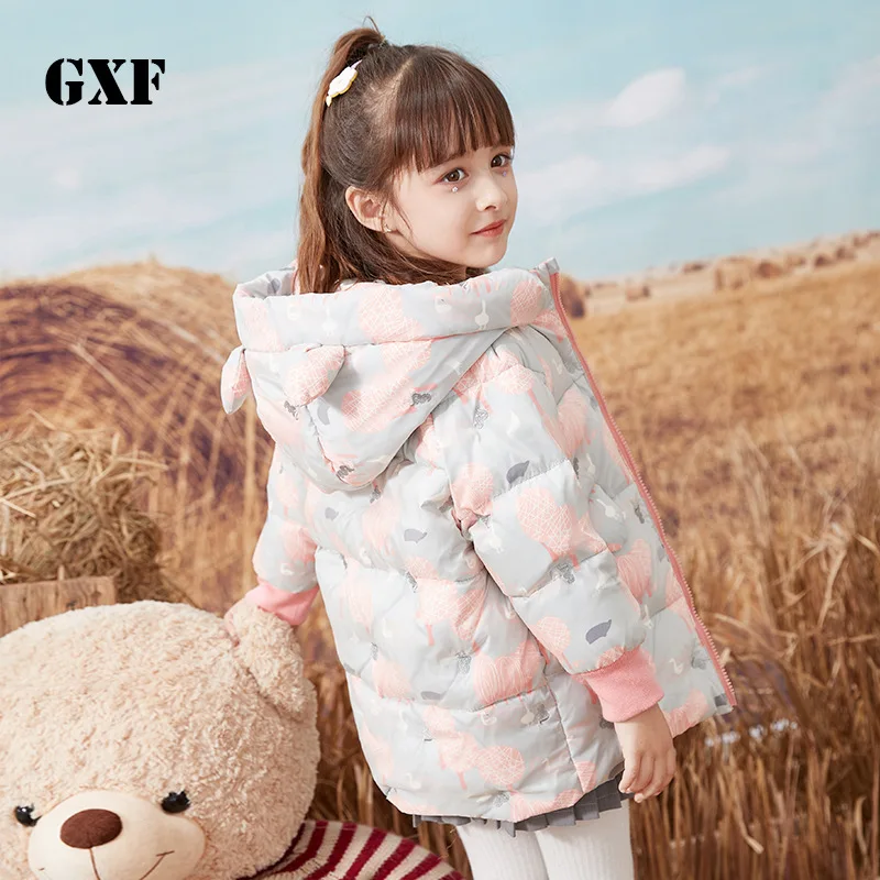 

down jacket girls' long 2021 new Winter white duck down children's wear cuhk child upset coat Fur Hood Snow Wear Clothing