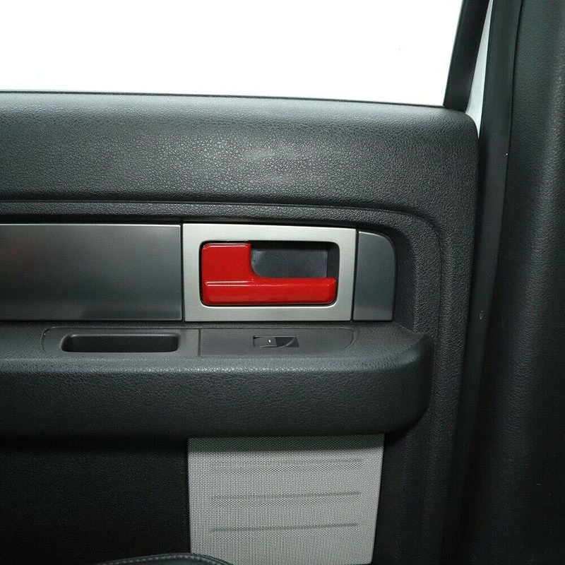 

Car Inner Door Handle Decor Cover Trim Bezels for Ford F-150 2009-2014 Accessories 4PCS