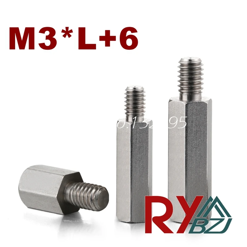 M3* L+ 10 нержавеющая сталь противостояние Распорки Женский Мужской расстояние винты Резьбовая распорка Шестигранная распорка