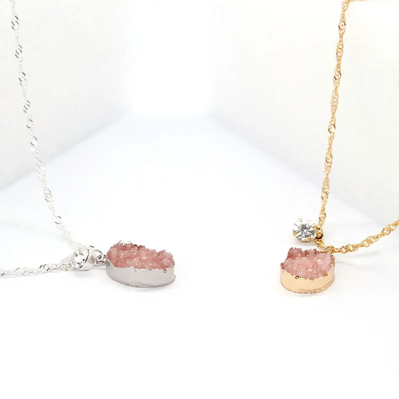 

Handmade Rhinestone Necklace Crystal Pendant Necklace Gold Clavicle Long Chain Necklaces for Women Fashion Neck Jewelry XL784