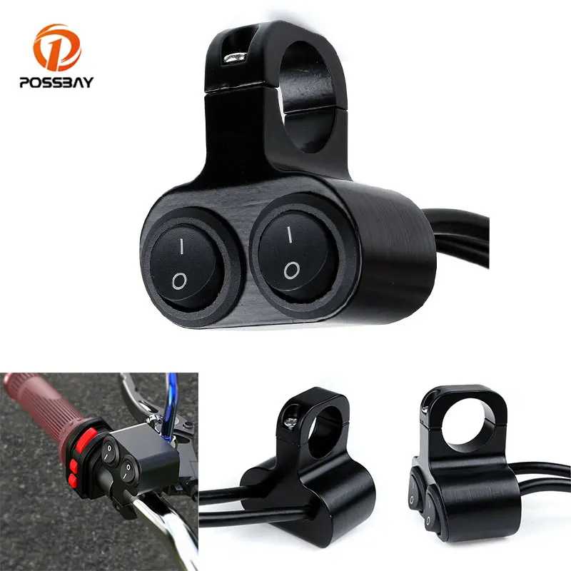 

Motorcycle 12 V Handlebar Dual Button Switch 7/8" Motorbike 2 Choice Switches For Headlight Spot Fog Hazard Brake Fog Light ATV