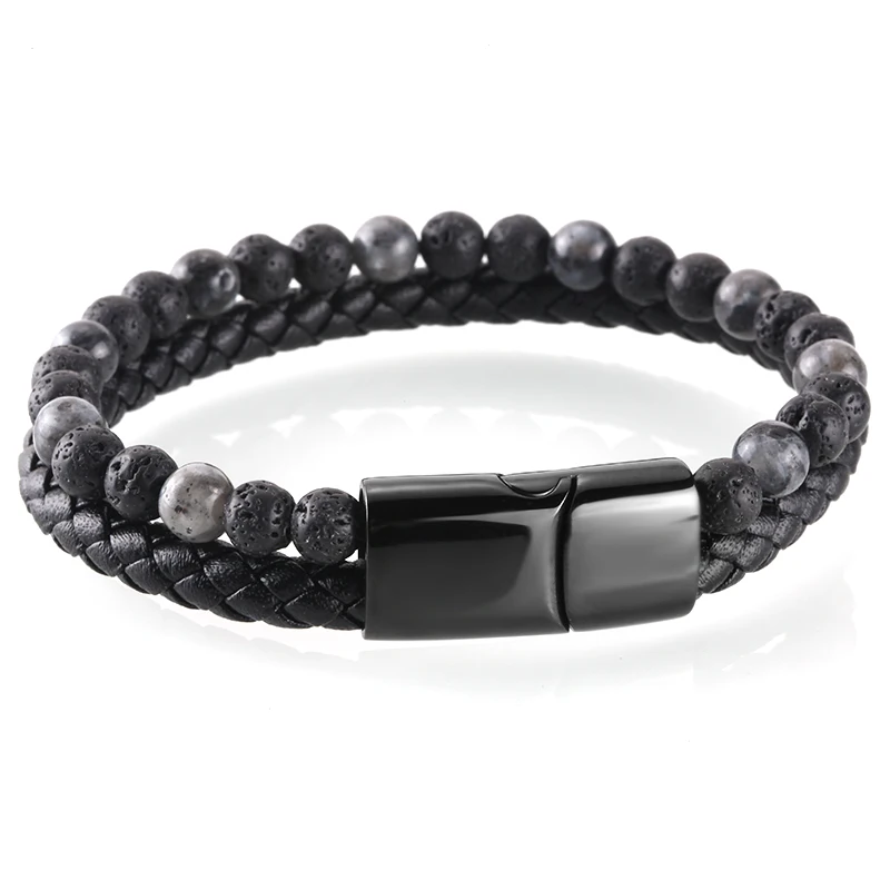 Браслет из натуральной кожи с бусинами тигровый глаз | Украшения и аксессуары