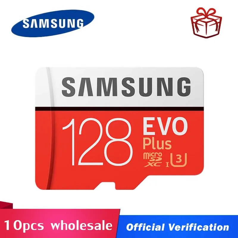 SAMSUNG [10 шт. оптовая продажа] micro sd 128 ГБ EVO Plus карта памяти 512 32 64 Гб класс 10 U3 cartao de memoria