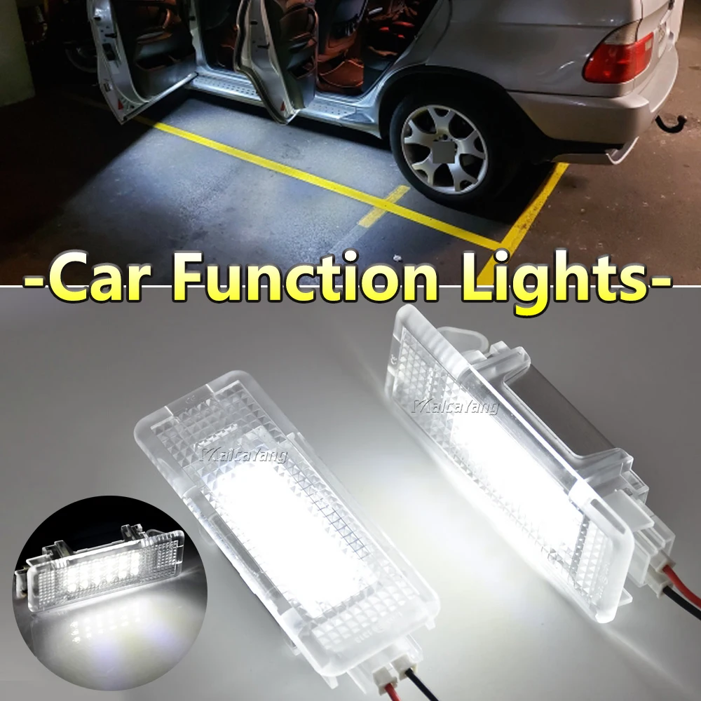 

2X LED Courtesy Under Door Footwell Luggage Light Lamp For BMW 5 Series E39 1995-2003 X5 E53 1999-2006 Z8 E52 1999-2003