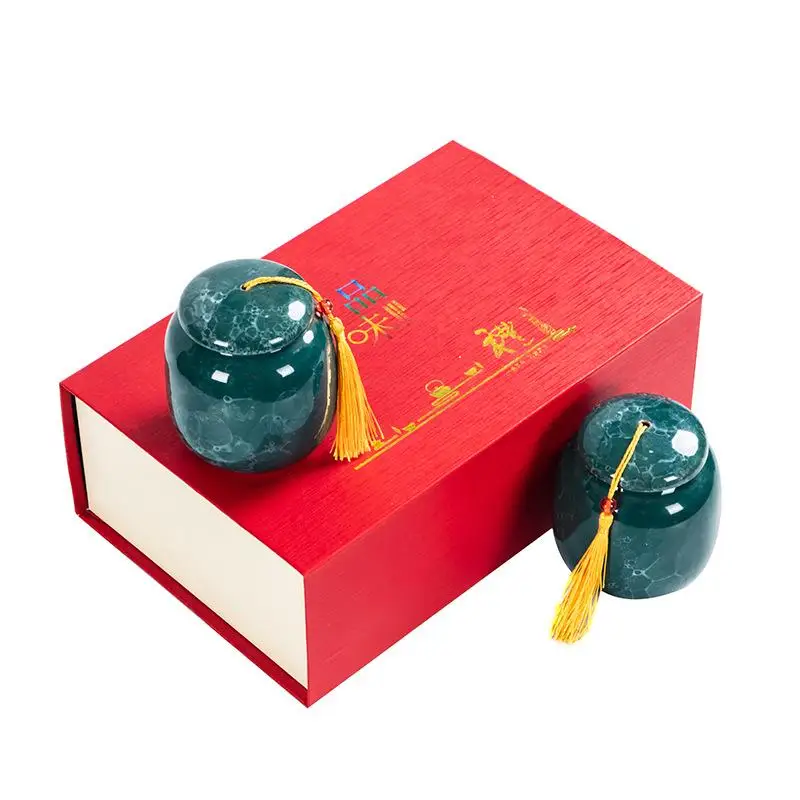 2 шт. подарочные украшения китайские керамические чайные канистры контейнер