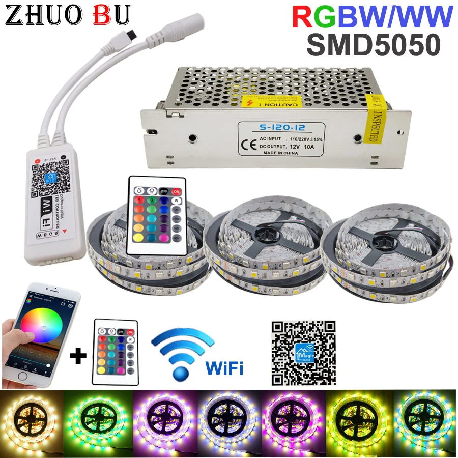 15 м Wifi световая полоса RGB Светодиодные ленты светильник Smd 5050 RGBW
