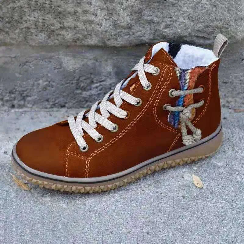 Женские ботильоны Теплые короткие ботинки Зимние женские классические туфли на